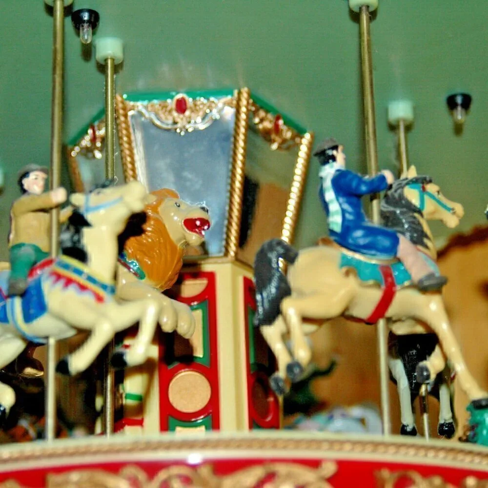 Mr. Christmas Holiday Merry Go Round Musical Animated Carousel